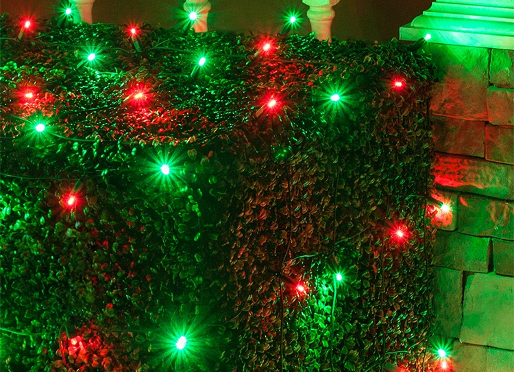 Red and Green Christmas Net Lights