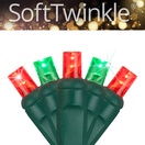  5mm Green, Red SoftTwinkle&reg LED Christmas Lights