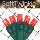 5mm Red SoftTwinkle&reg LED Net Lights, Green Wire
