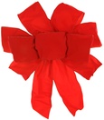 Red Wire Puff Velvet Christmas Bow, 9-Loop