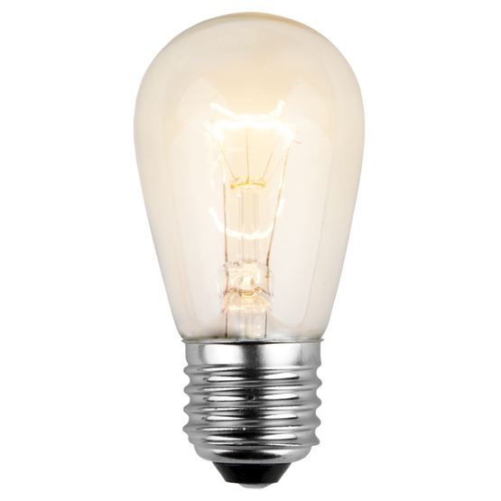 S14 Transparent Clear, 11 Watt Replacement Bulbs