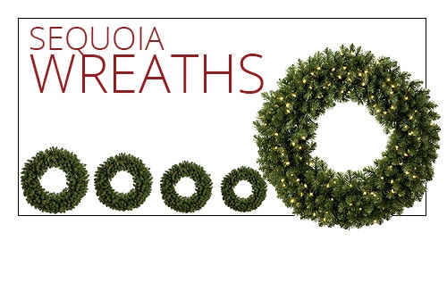 Sequoia Fir Prelit Commercial Christmas Wreath