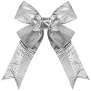 Silver Metallic 3D Lame Christmas Bow