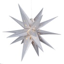 Aurora Superstar TM LED Fold-Flat Silver Moravian Star Light, Outdoor Rated 