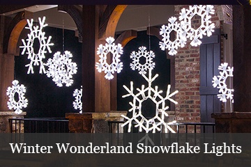 Snowflake Lights Outdoor Decorating Ideas
