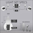 C7 Multicolor Smooth OptiCore Commercial LED Christmas String Lights, 25 Lights, 25'
