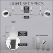 C7 Amber / Purple Smooth OptiCore Commercial LED Halloween String Lights, 50 Lights, 50'