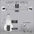 C9 Amber / Purple Smooth OptiCore Commercial LED Halloween String Lights, 50 Lights, 50'