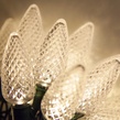 25 C9 Warm White LED Christmas Lights, 8" Spacing