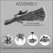 15" Green Starburst Lighted Branches, Green LED Twinkle Lights, 3 pc
