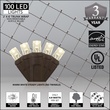 2' x 6' LED Trunk Wrap Lights - 100 Warm White Lamps - Brown Wire