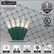 2' x 8' Trunk Wrap - 100 Clear Lights, Green Wire