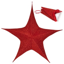 Unlit Fold-Flat Christmas Stars