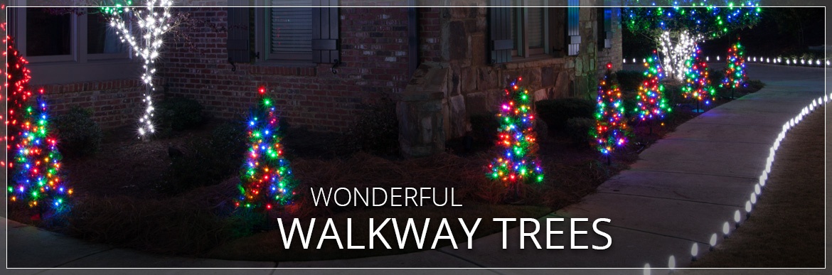 Walkway Christmas Trees
