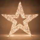 Wintergreen Lighting&reg LED Five Point Dimensional Star, Warm White Lights