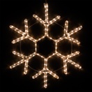 LED 18 Point Snowflake, Warm White Lights 
