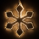 LED 6 Point Snowflake with Clear Acrylic Center, Warm White Lights 