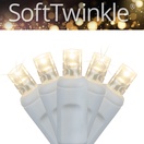  5mm Warm White SoftTwinkle&reg LED Christmas Lights, White Wire