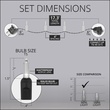 50 T5 Warm White LED Christmas Tree Lights, 4" Spacing